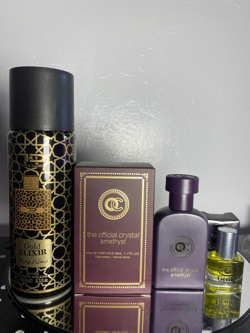 . Amethyst Crystal Perfume Set