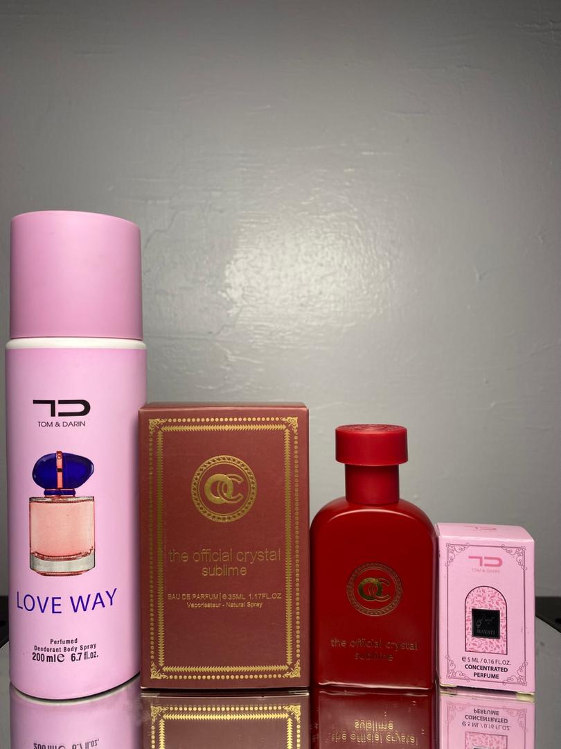 Love Way Crystal Perfume Set
