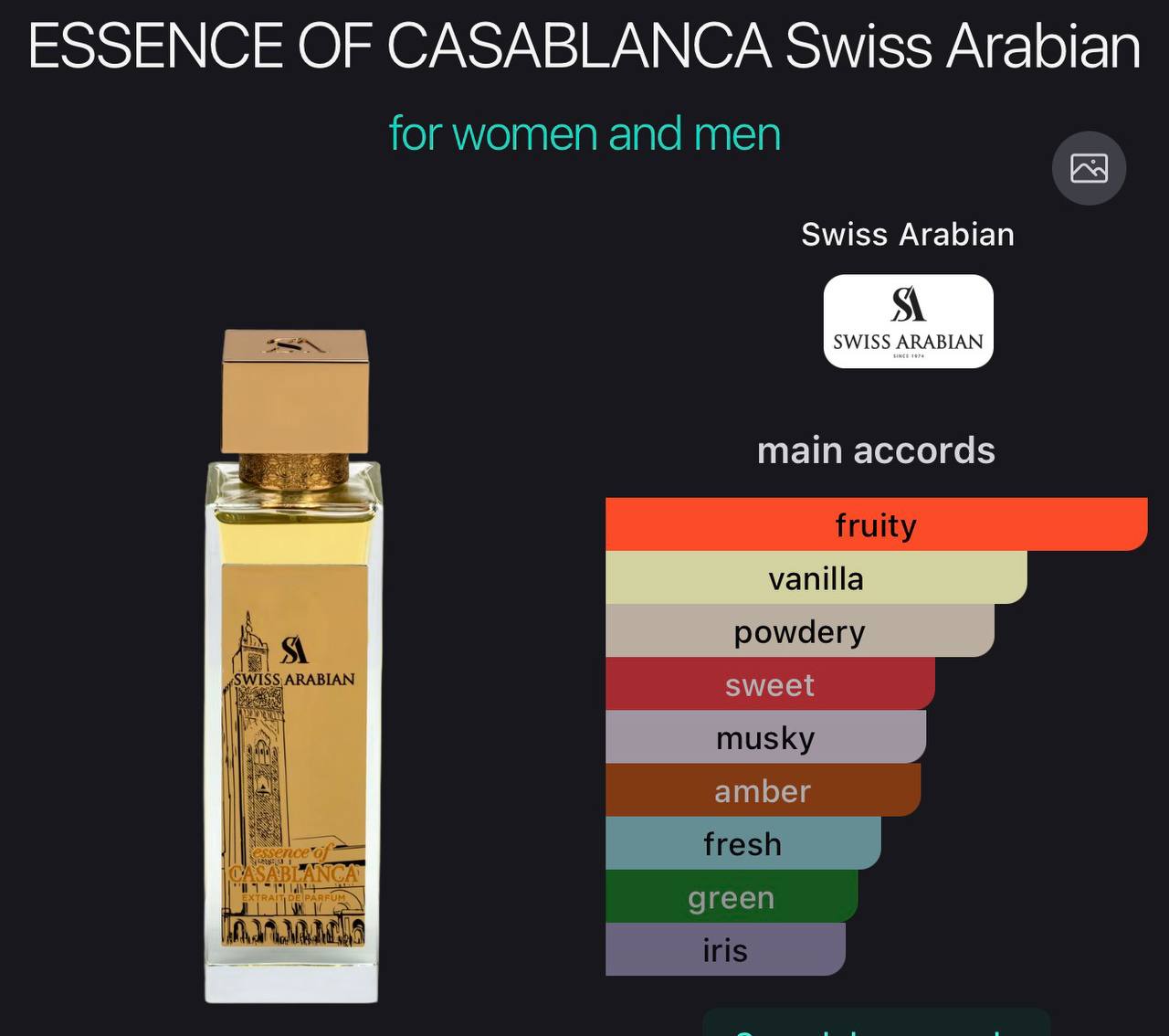 Essence of Casablanca By Swiss Arabia   
