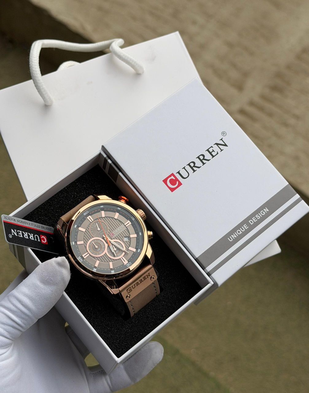 HIGH QUALITY CURREN ACTIVE CHRONOGRAPH LEATHER