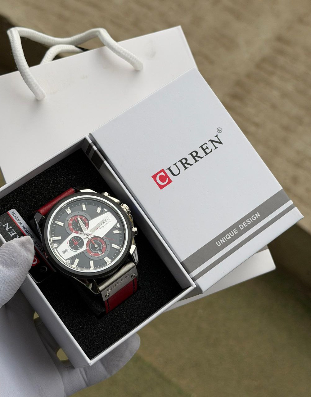 HIGH QUALITY CURREN ACTIVE CHRONOGRAPH LEATHER